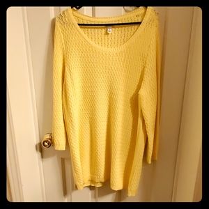 Croft & Barrow yellow knit sweater